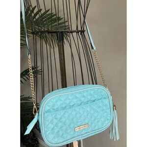 SIMPLY SOUTHERN Quilted Crossbody Handbag Mint Green Purse EUC